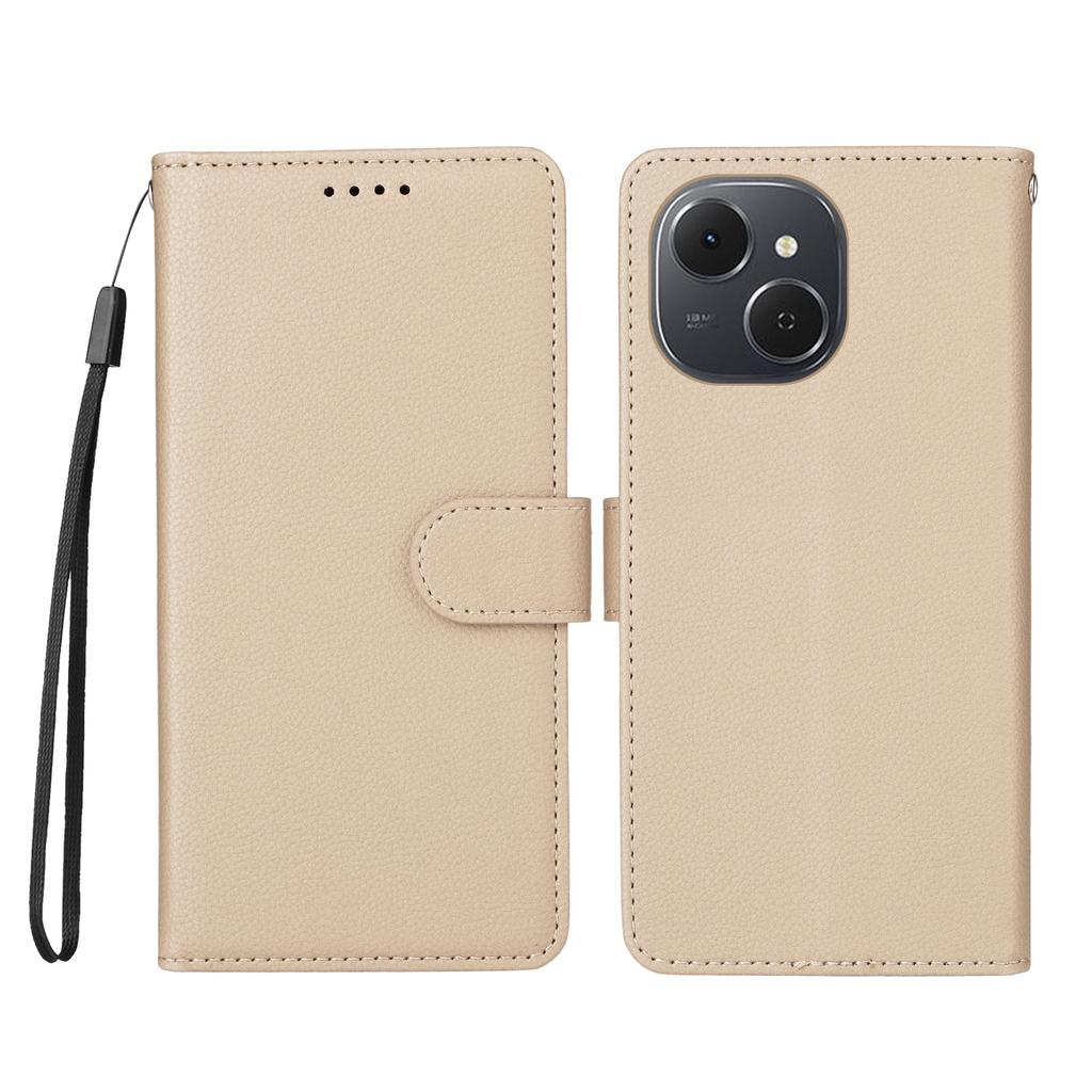 For TECNO Spark 40C Case RFID Blocking 3 Card Slots PU Leather Phone Cover with Wrist Strap