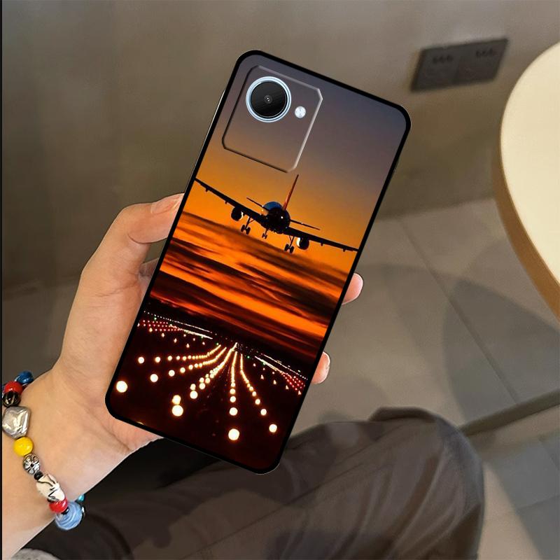 Airplane Plane Aircraft Case For Realme C71 C75 C55 C51 C53 C25 C63 C61 C65 C67 GT6 GT7 Pro 11 12 13 14 15 Pro Plus