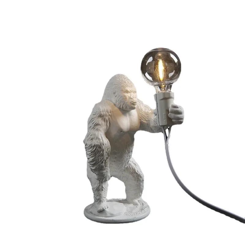 Gorilla Animal Table Lamp Indoor Resin Decoration Small Night Lamp Creative Crafts Gorilla Table Decor Lamp