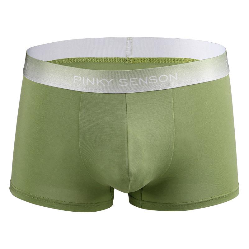 Men's Lenzing Modal Breathable Plus Size Sports Boxer Briefs - Solid Color, Thin, Four-Corner Design