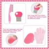 8-piece Small Animal Pink Beauty Set Rabbit Beauty Set with Pet Nail Clippers and File Flea Comb