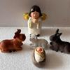 Festival 11Pieces Christmas Cute Resins Nativity Scene Miniature Figurines Set for Religious Holiday Collection Gift