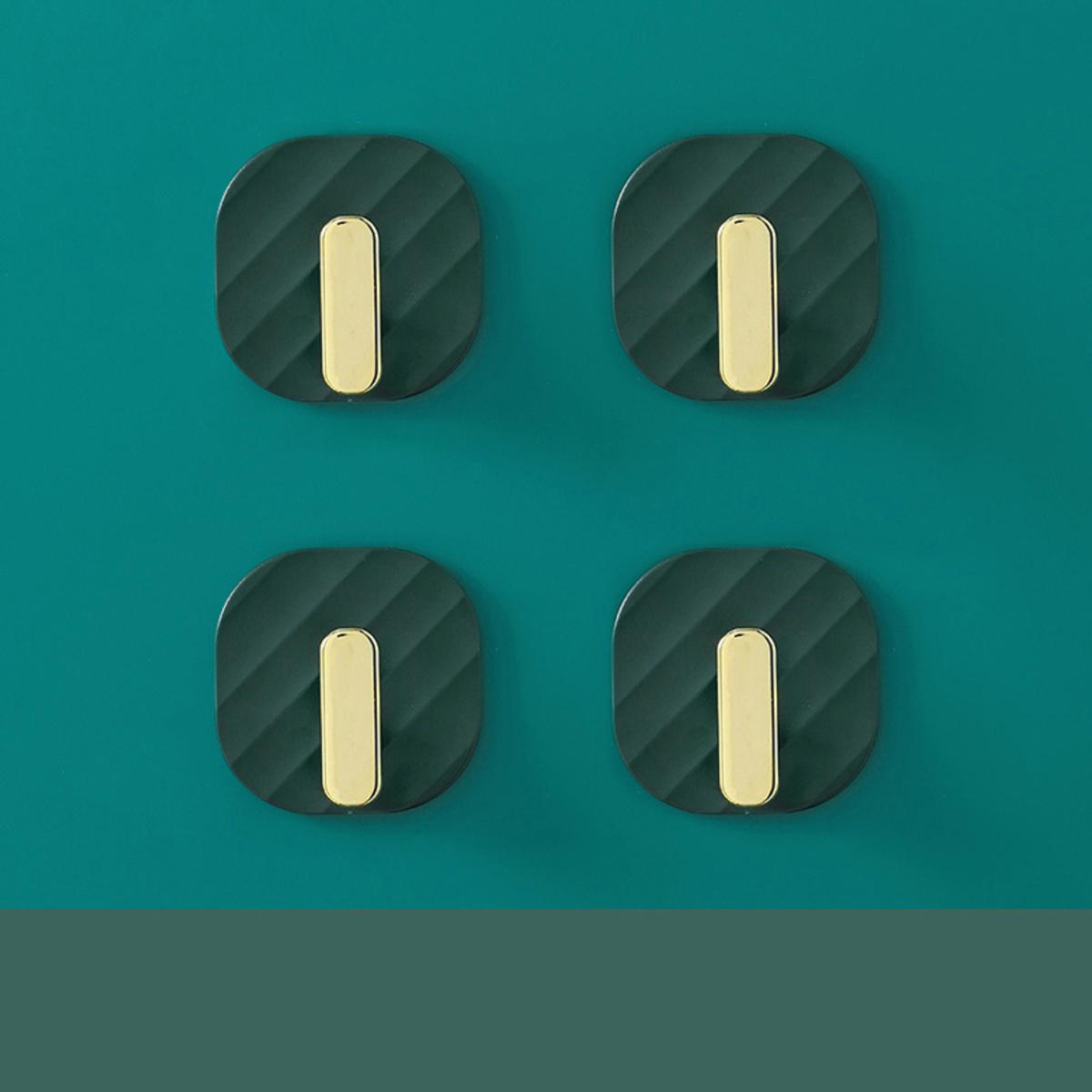 

4pcs Wall Mounted Light Wall Hook Self Adhesive Hanging Bathroom Hooks Scratch Free Punch Free Towel Rack Coat Hanger one size зелёный