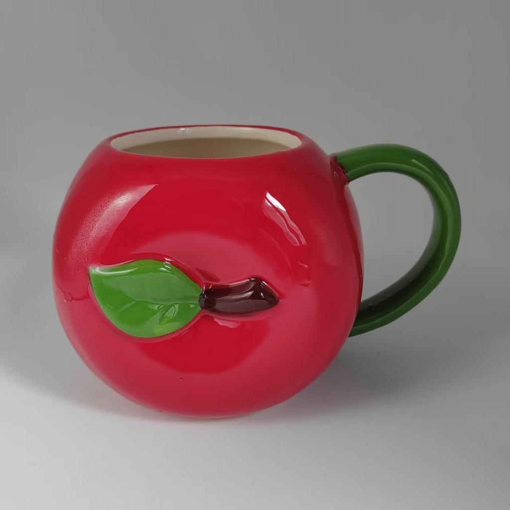 Cute pet fruit shape ceramic cup creative mug orange cup pumpkin office cup