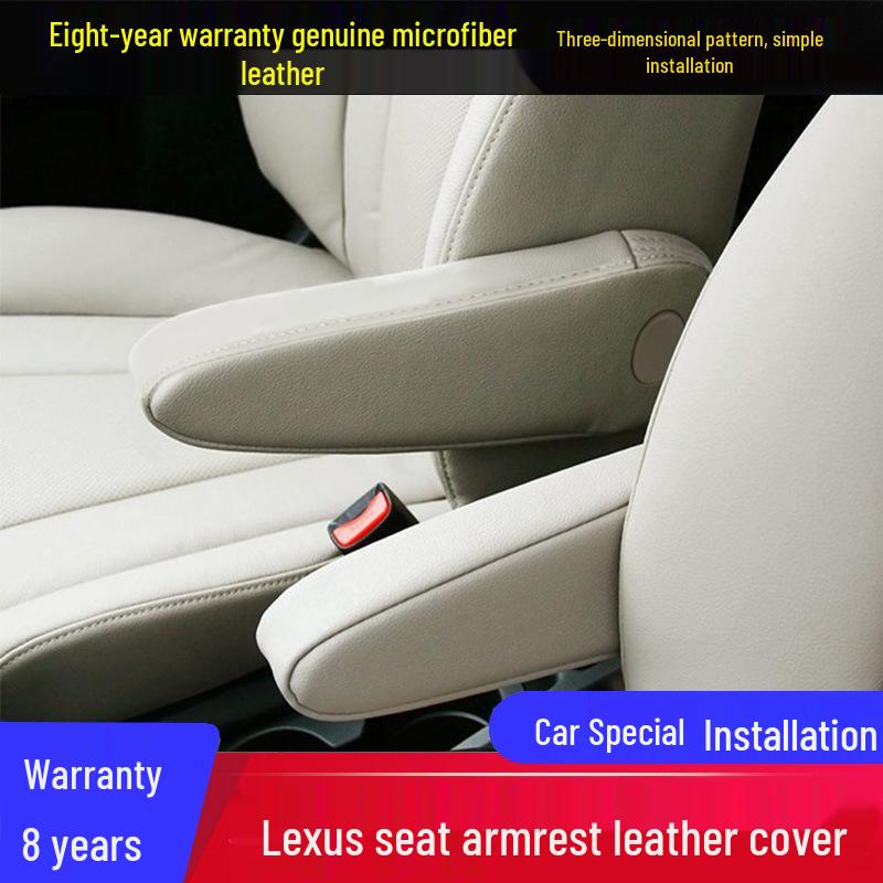 

Compatible Leather Armrest Cover for 2004-2007 Lexus RX300/RX350 Seat Side Protection Pair of Armrest Covers [Light Beige]