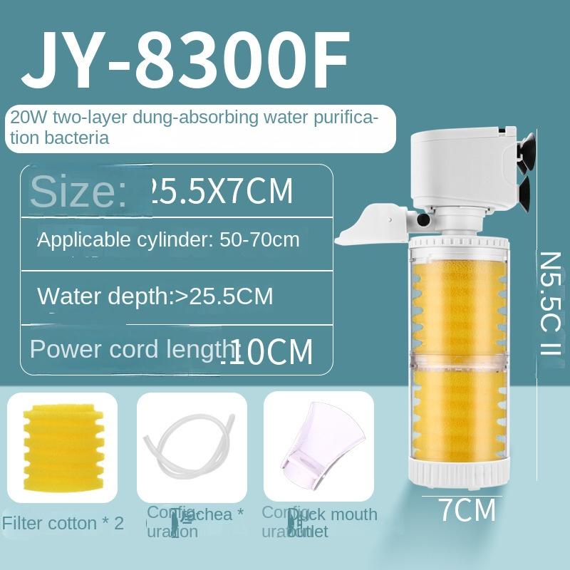 Filtru de acvariu silențios trei într-un echipament de filtrare cu pompă submersibilă încorporată filtru de acvariu