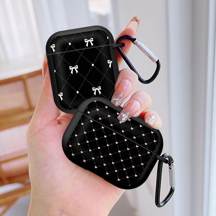 Pink Heart And Bow Earphone Cases Cover Case For Airpods 4 1 3 Pro3 Pro 2 Pro2