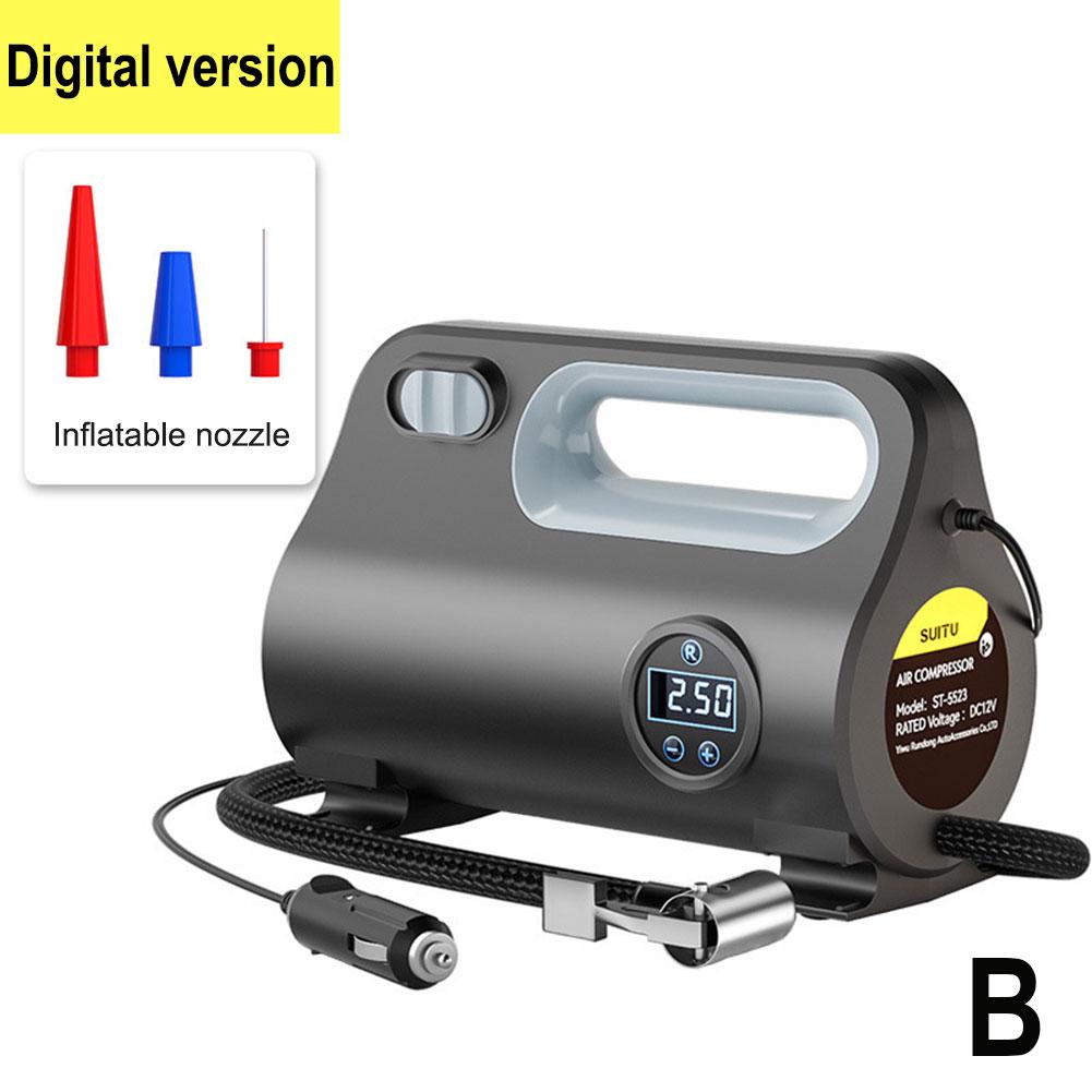 Compressore elettrico per pneumatici per auto, gonfiatore per pneumatici, pompa per aria digitale a LED, mini compressore portatile da 12 V per auto, moto, bicicletta