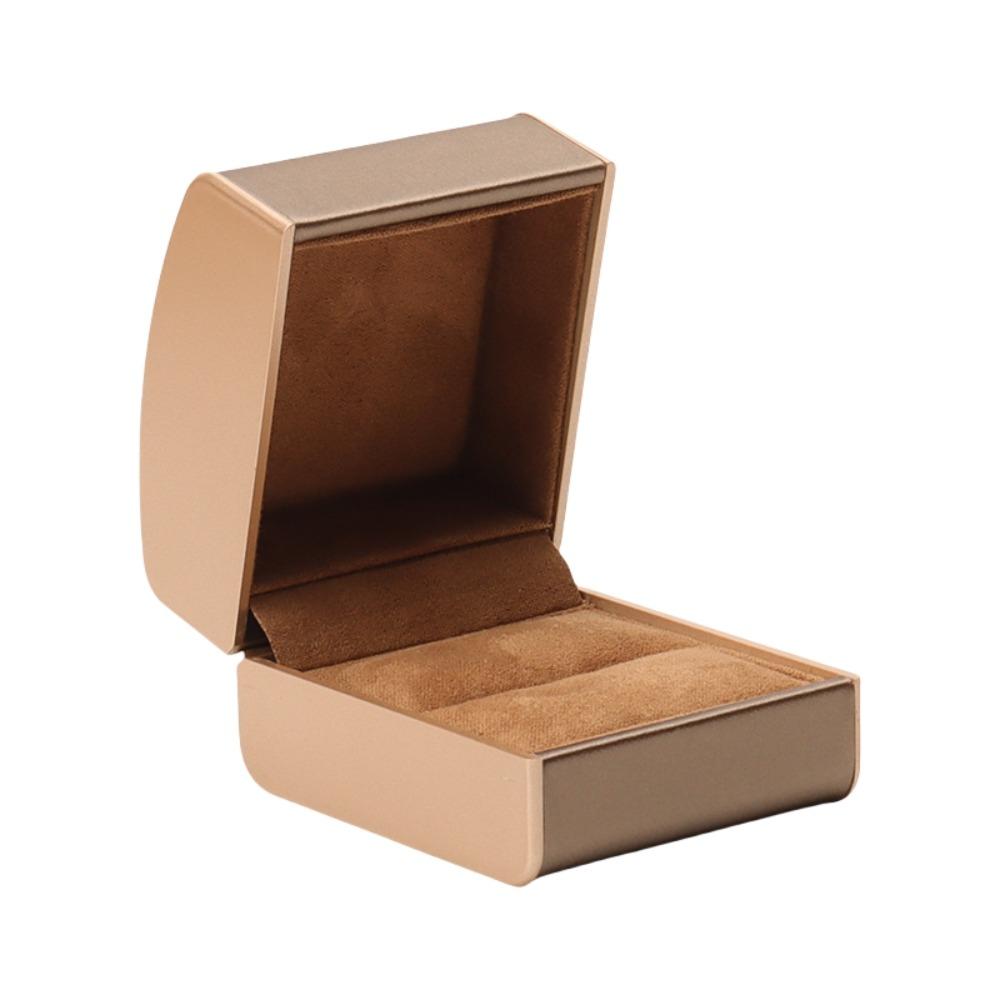 

Vintage Leather Jewel Box Exquisite Rings Bearer Box Dainty Jewelry Storage Box Gift Ring Box B