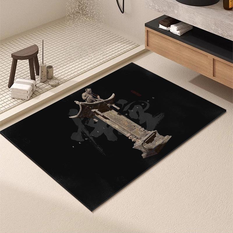 Washable Wear-resistant Diatom Mud Floor Mats Bathroom Anti-slip Mats