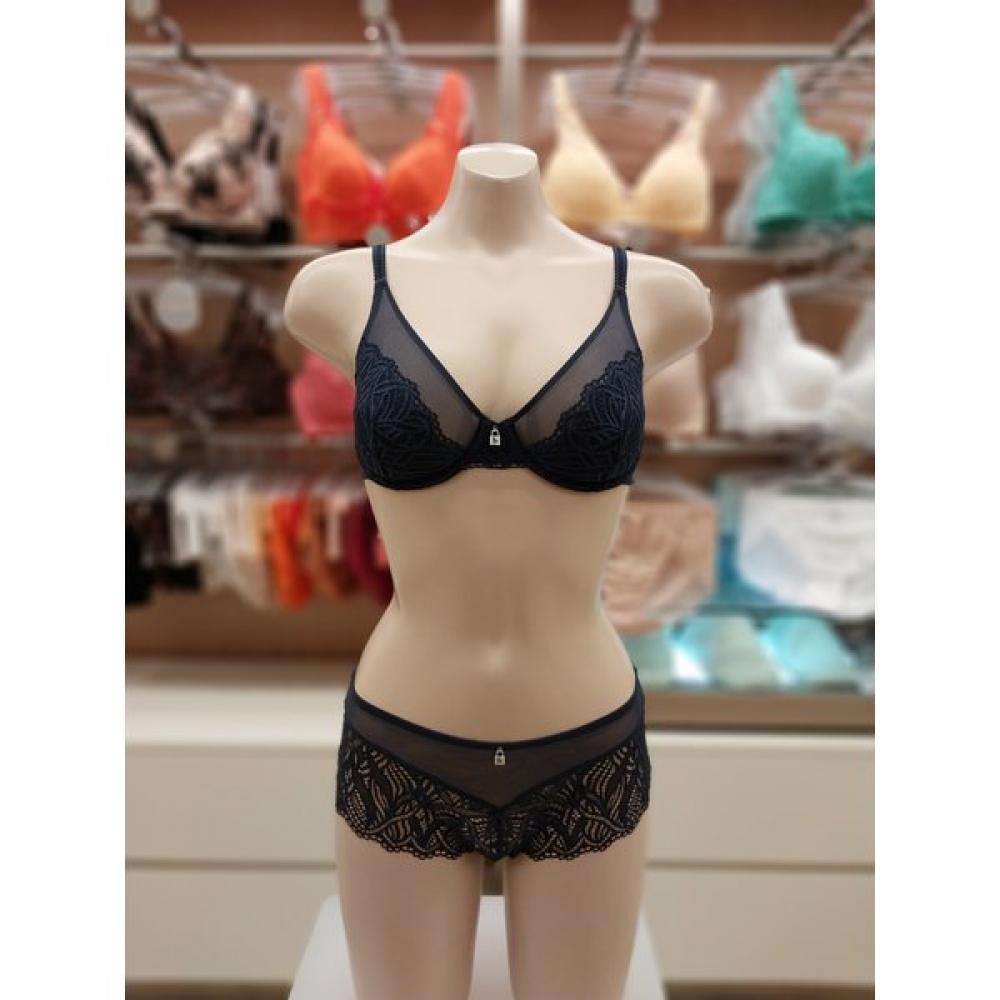 Barbara Dark Navy Full Cup Bra Lace Panty Set Bbr2403 Bpt2403s 75B/90
