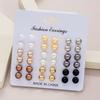 114pcs Minimalist Colored Stud Earrings Set for Women Vintage Elegant Beads Earring Dates Vacations Daily Wear Jewelry Gift 2026