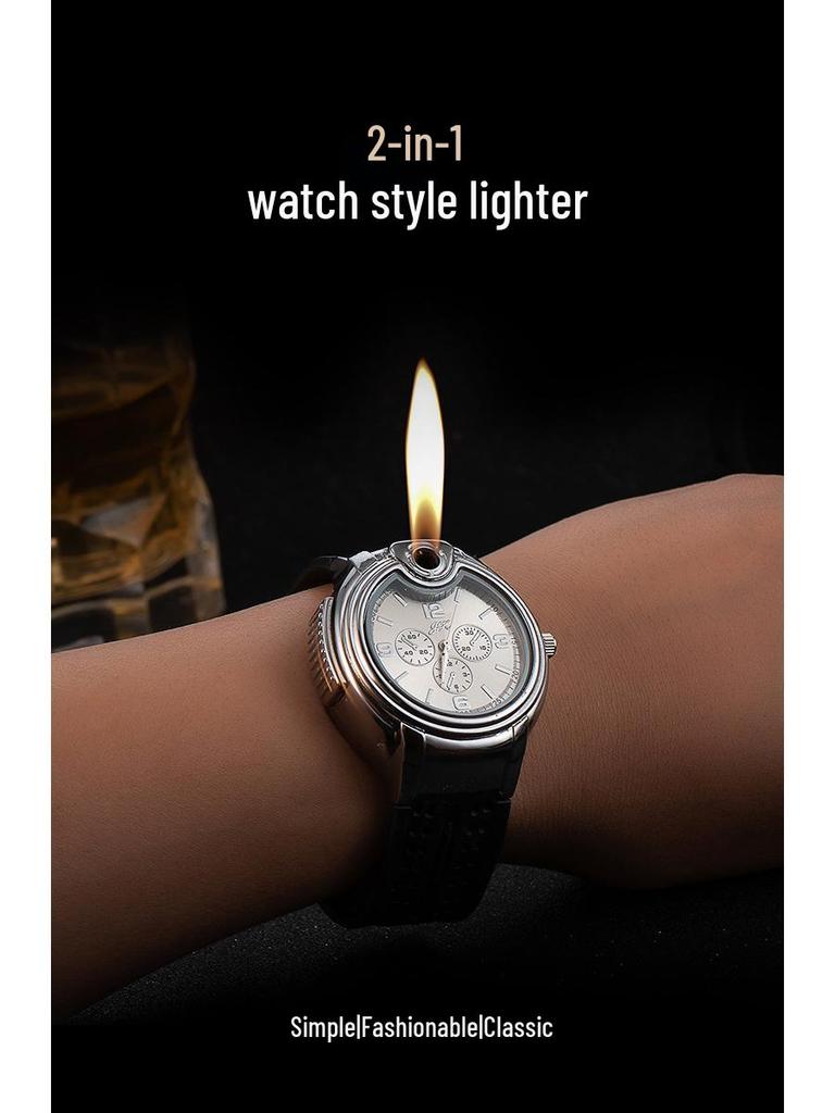 MZ805 Men's Sports Style Metal Lighter Watch - Unique Gift