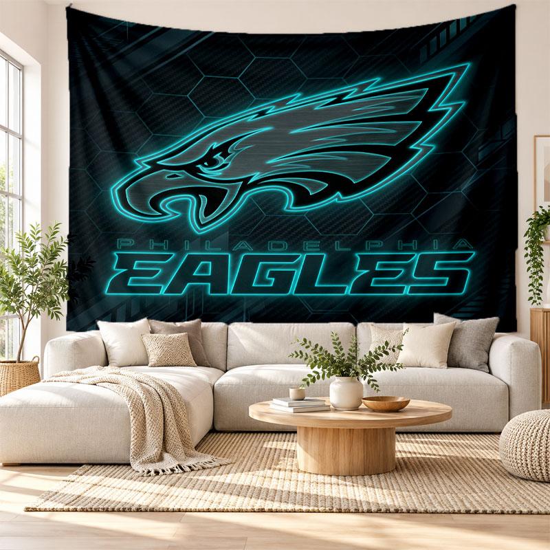 Philadelphia Eagles Wall Tapestry, Soft Fabric Wall Hanging, Decorative Backdrop For Bedroom Home Wall Art