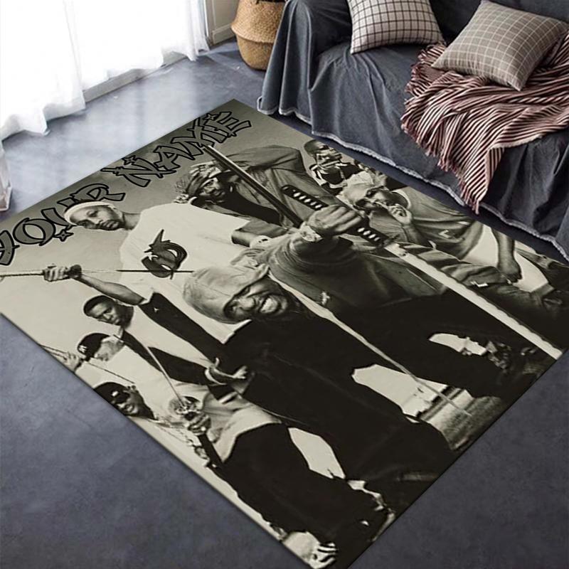 Custom Name Wu Tang Clan Carpet Rug for Living Room Bedroom Home Sofa Decoration,Kids play Non-slip Floor Mat