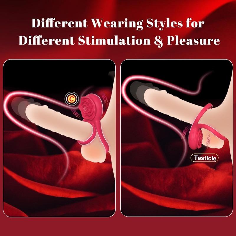 Adult Sex Toys for Men Women, 7 Vibrations Male Couple Sex Toy Vibrator Rings Vibrators for Men