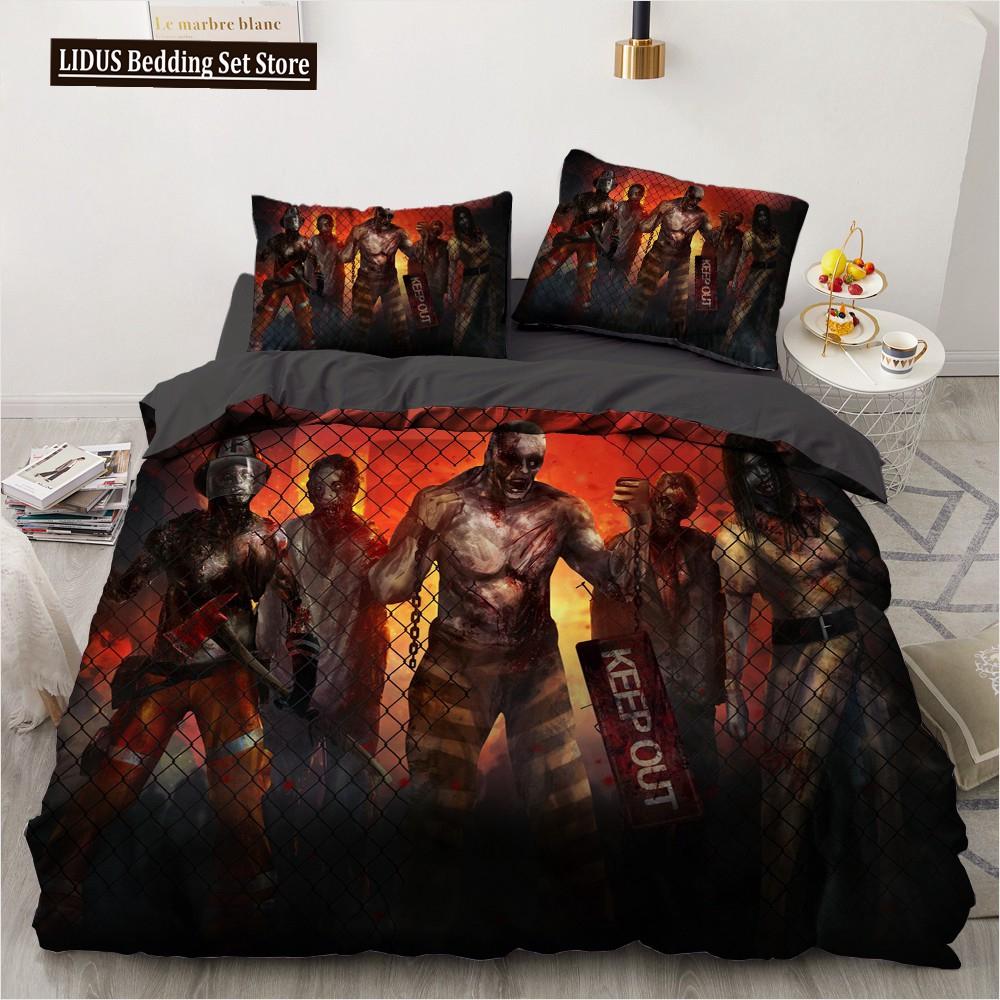 3D Horror Skull Demon Duvet Cover Set Skeleton Gothic Monster Bedding Set Black Comforter Cover For Boys,full Queen Size 2/3pcs