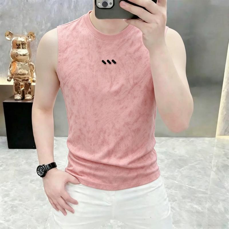 Men s Summer Crew Neck Trendy Breathable Versatile Sleeveless Fashion Casual M