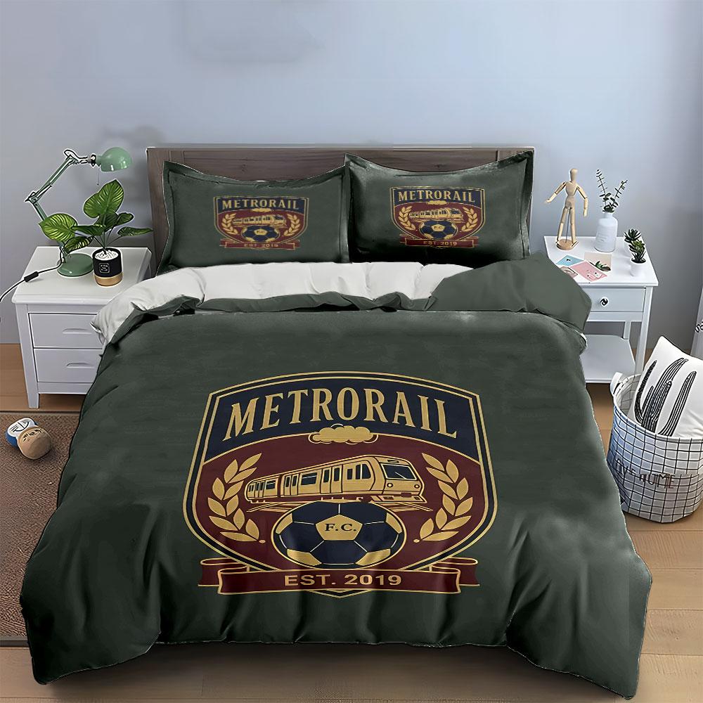 Metrorail FC Bedding Set Bedding Duvet Cover Set Duvet Cover Pillowcases (1 * Duvet Cover 2 * Pillowcases, without duvet insert)