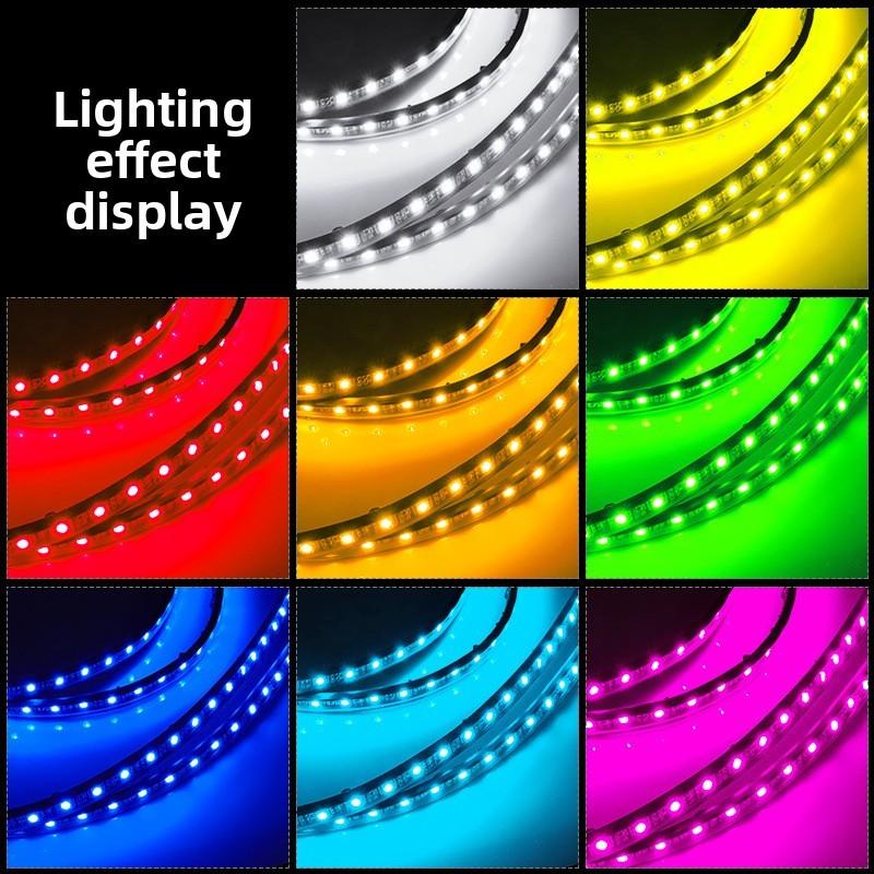 Car Charssis Flexible LED Strip Light LED Underbody Remote /APP Control RGB Neon Lights Ambient Atmosphere Auto Decorative Lamp