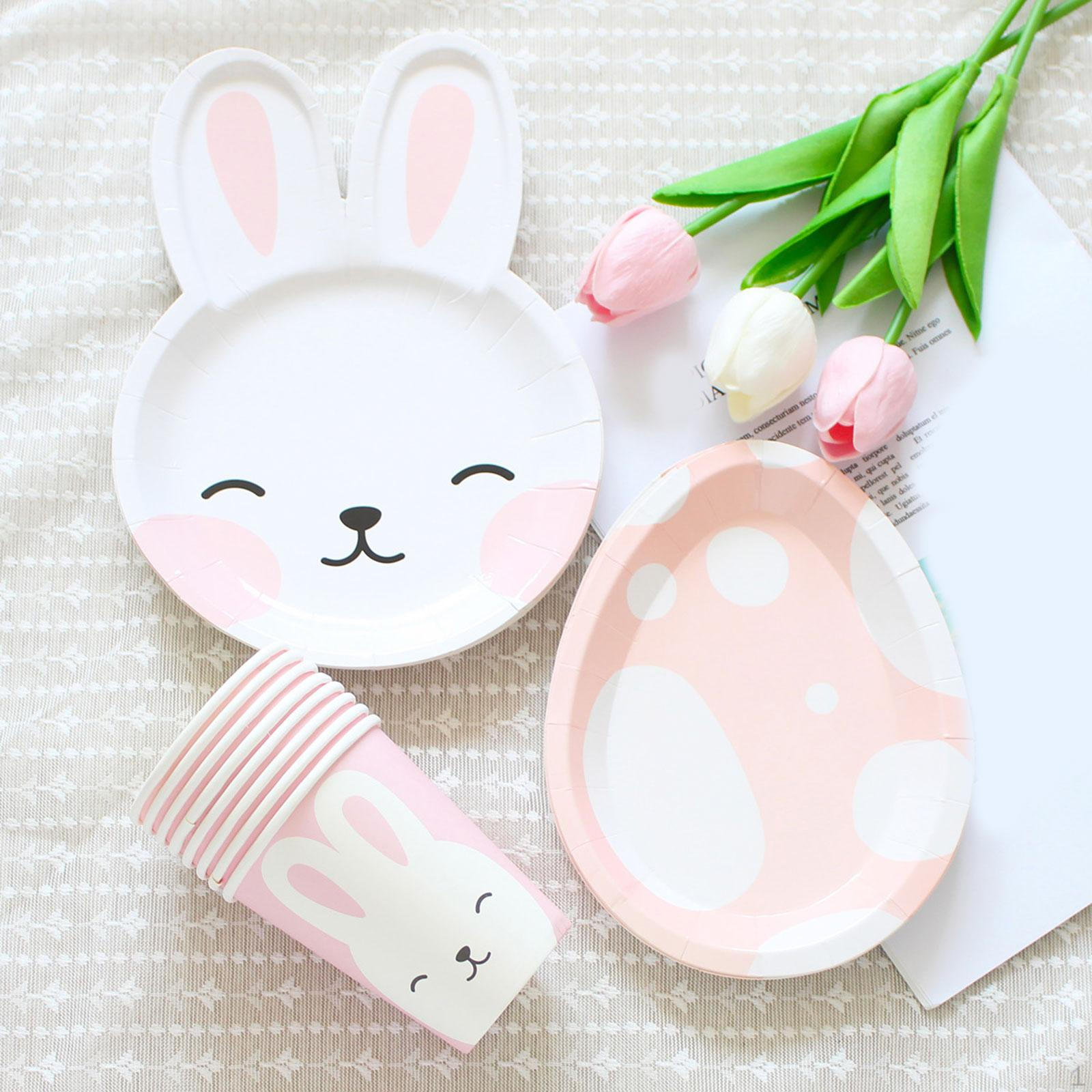 

24x Праздничный набор бумажных тарелок и стаканов Милый для фермерского дома, квартиры, фестивалей