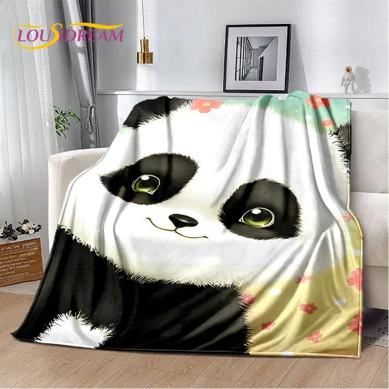 3D Cartoon Cute Panda Blanket,Flannel Blanket Throw Blanket,Kid Warm Blanket for Home Living Room Bedroom Beds Sofa Picnic Cover