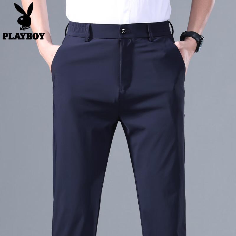 Playboy Men s Slim Fit Business Casual Trousers 28