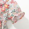 Girls Summer Dress Floral Ruffle Collar Princess Garden Party
