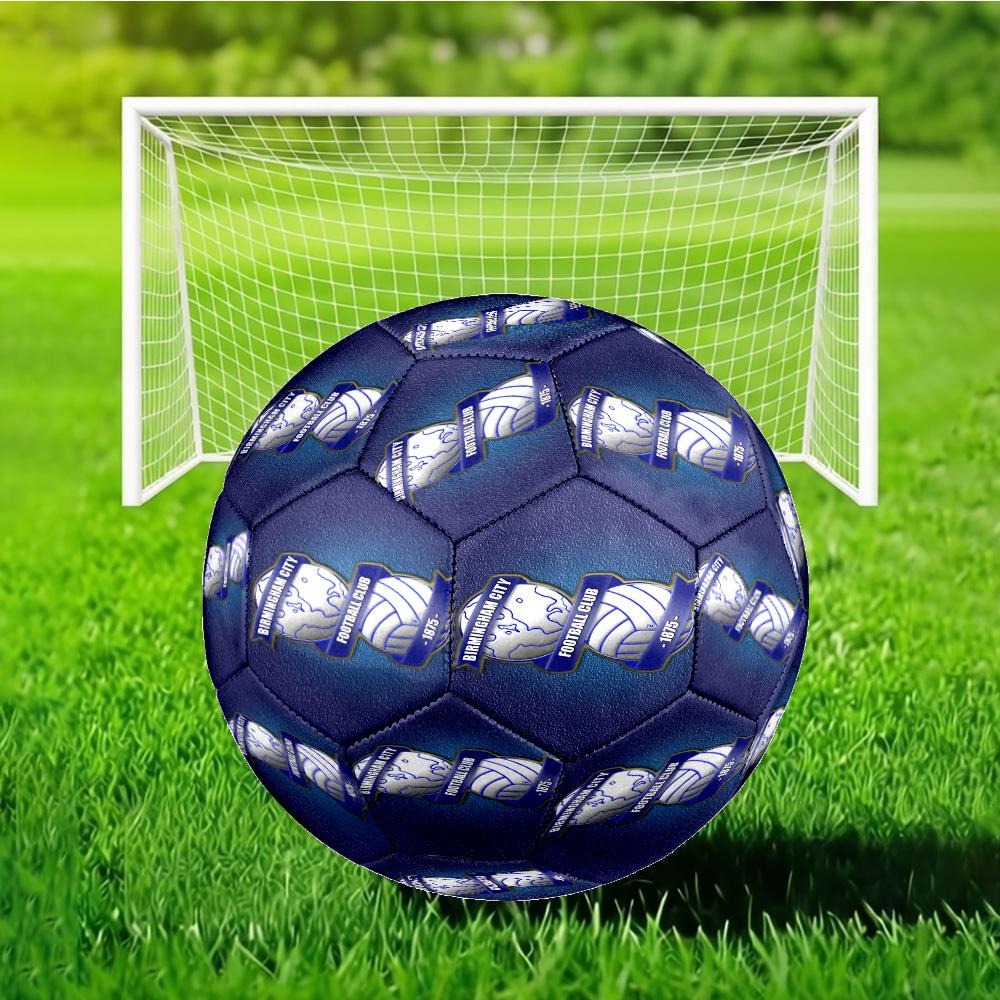 Birming-ham Football Club Printed Size 5 Soccer Ball - Durable, Machine-stitched, Soft and Comfortable, Suitable for Training and Matches Gift