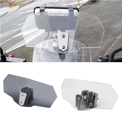 Universal Motorcycle Windshield Extension Adjustable Clip-On Windscreen Extender Spoiler Air Windshield Deflector Compatible