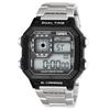 CREPHA Digital Watch for Metal Men, Waterproof, Band, Silver, TS-D306-BK