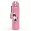 1PC Two Boys Play Soccer Sport Print 750ml Color Plastic Sports Water Bottle Leakproof Flip Straw Lid Suitable for Sports Office Home Use