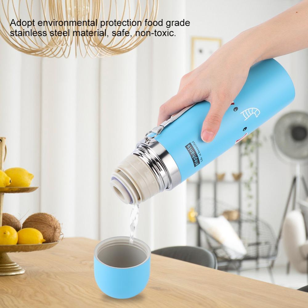 Cartoon Surface Printing Insulated Bottle 500ml Drink Cup Thermos Daily Drinking