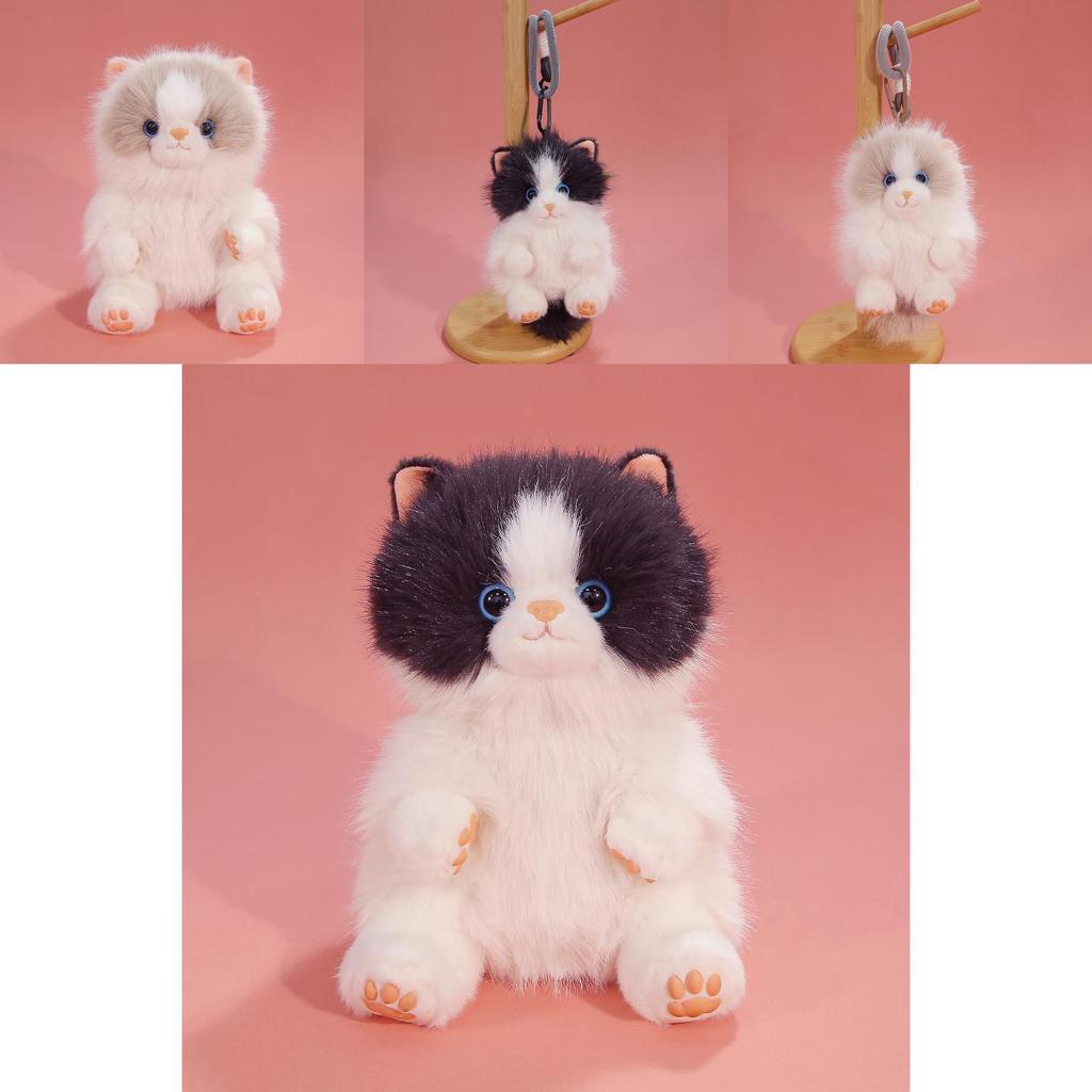 Plush Cat Keychain With Soft Short Pile Cotton For Gift And Decoration