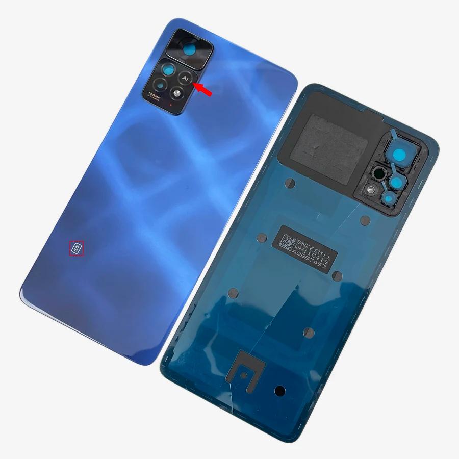 For Xiaomi Redmi Note 11 Pro 5G / 11E Pro Battery Cover Door Rear Glass Housing Back Camera Lens Frame Replacement