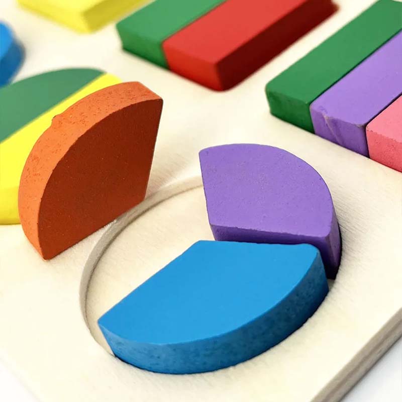 Children  Montessori Puzzles Wooden Toys for Shape Cognition Early Educational Learning Kids Games Child Birthday Gifts TMZ