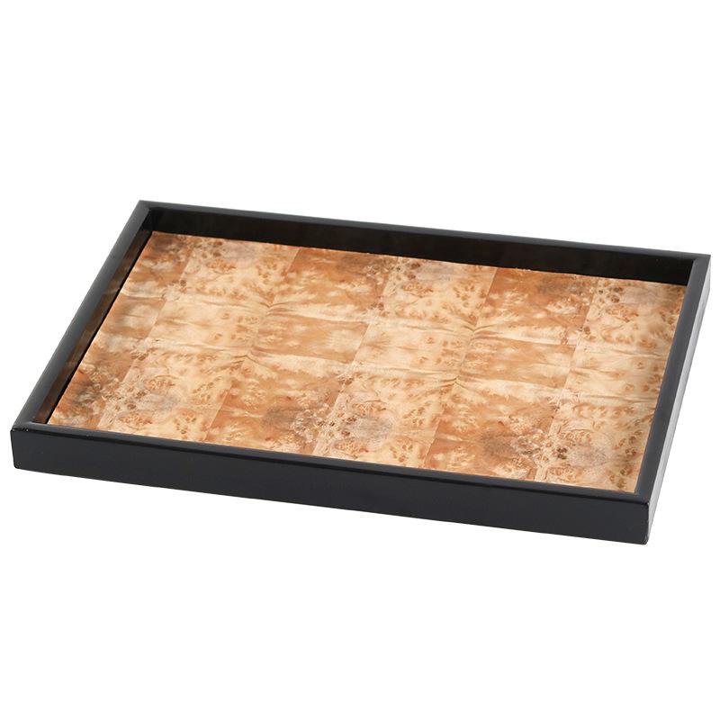 Neues rechteckiges Tablett aus massivem Holz im chinesischen Stil: Elegantes Wohn- & Hotel-Ornament