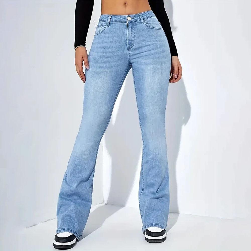 Весенние женские прямые свободные повседневные джинсы XXXL синий