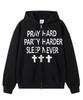 Openyard(Oy) Pray Hard Hoodie Zip Up - Black