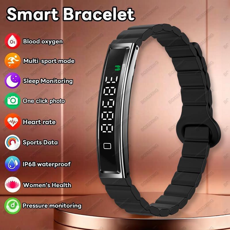 New Sport Smart Bracelet Sleep Monitor Waterproof Health Monitor Pedometer Heart Rate Fitness Track Smart Watches Men Women