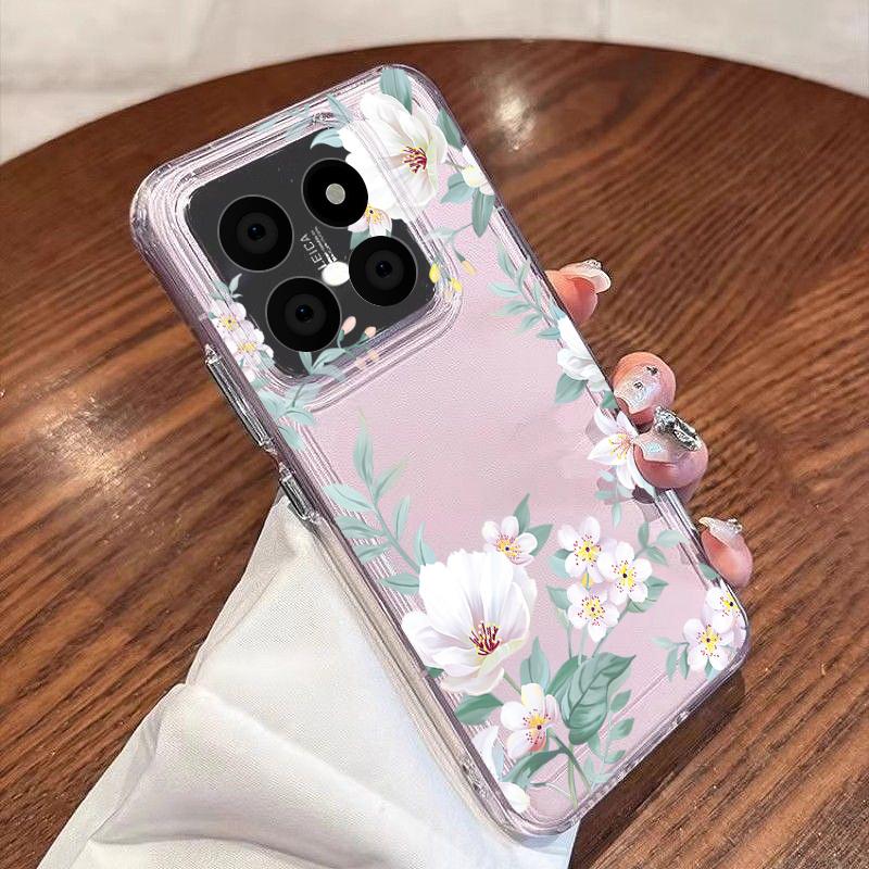 Colorful Peony Floral Case For Xiaomi Redmi Note 15 Pro 4G Funda Redmi Note 14 13 Pro 5G Clear TPU Silicone Soft Cover