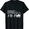 Funny Forklift Operator Certified Retro Vintage T Shirt S 5xl