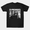 Men Black Print T-shirt The Ex Presidents - Ramones Style No-Cut Transfer Paper Print Cotton Tshirt