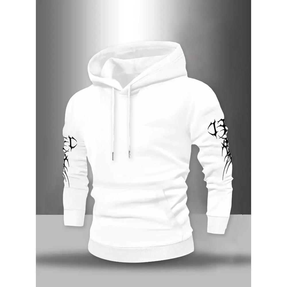American Men's Fashionable Casual Sports Hooded Sweatshirt, Street Fashion Multifunctional Top Hooded Sweatshirt