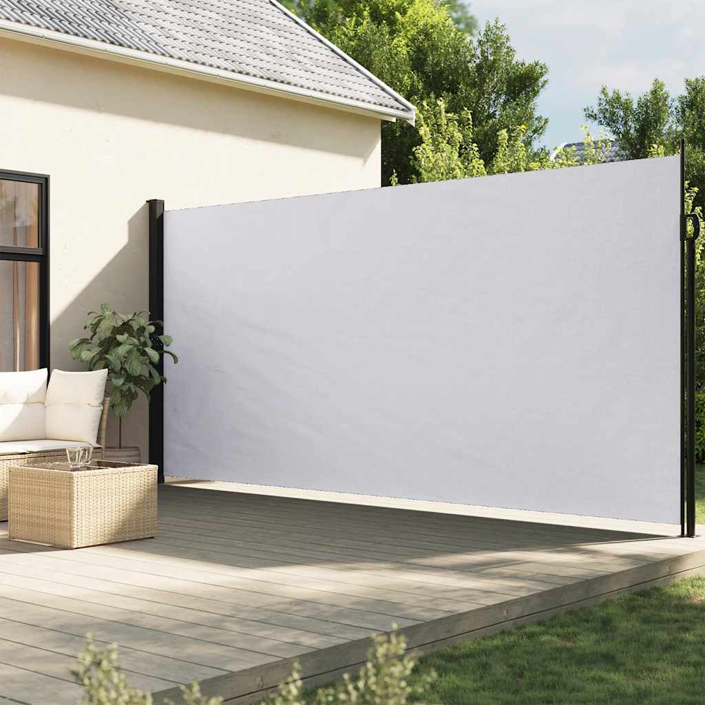 Retractable Side Awning White 220 x 600 cm
