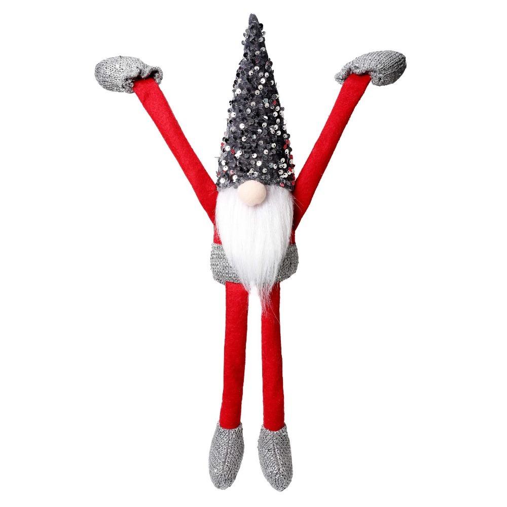 NEW 50CM Long-handed Faceless Doll Hanging Cute Christmas Pendant Bead Design Fireplace Ornaments Christmas Decor