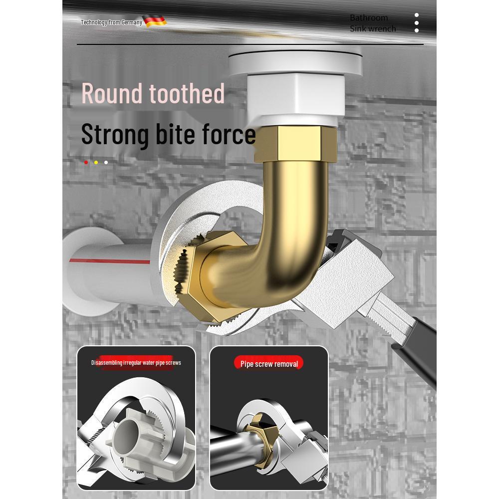 Adjustable Universal Plumbing Wrench for Bathroom and Radiator Installation
