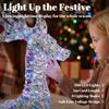 3-Piece Lighted Reindeer Family Set, Iridescent Christmas Decor