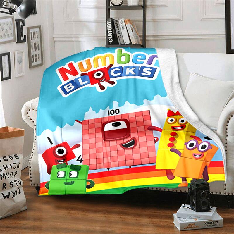 1pz Coperta Stampa Numberblocks, Coperta Leggera per Divano, Letto - Morbida e Calda, Regalo per Tutte le Stagioni come Natale, Halloween