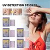 120 Stück UV-Aufkleber für Sonnenschutz, UV-Detektionsaufkleber, Schweiß- und wasserfeste UV-aktivierte Sonnenschutzaufkleber, Farbwechsel zur Vorbeugung von Sonnenbrand